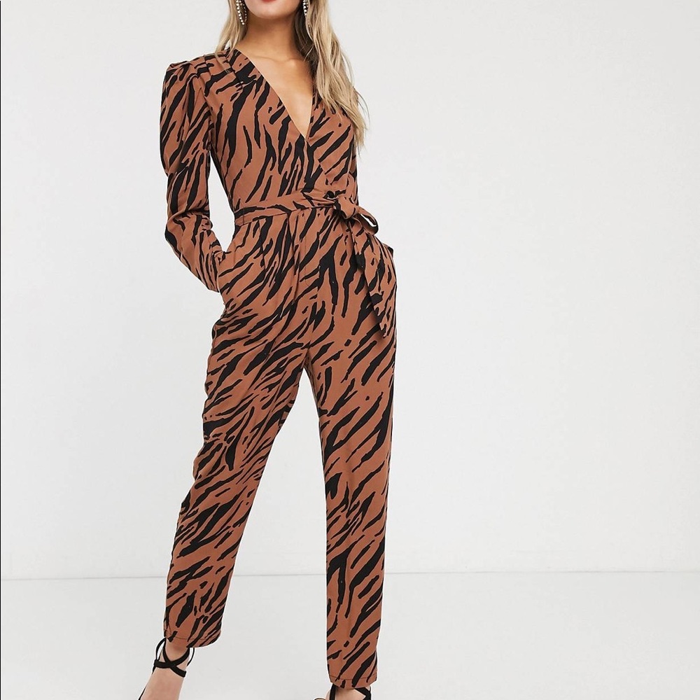 Asos tiger print jumpsuit